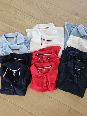 French Toast Kids Polo Set Of 12 - Navy, Red, Light Blue, White